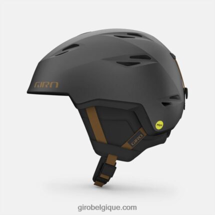 Hommes casque sphérique à grille charbon métallique/tan 242248356 Giro