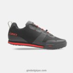 Hommes chaussure à lacets tracker noir/rouge vif 24224823 Giro