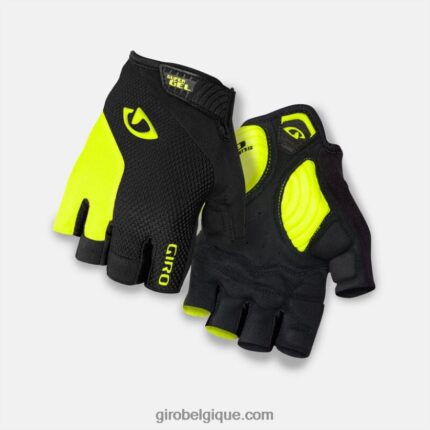 Hommes gant supergel strade dure noir/jaune surligné 242248828 Giro