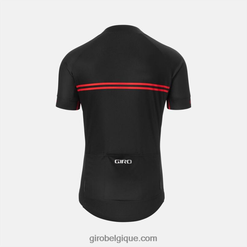 Hommes maillot chrono sport bande classique noire/rouge 242248724 Giro - Image 2