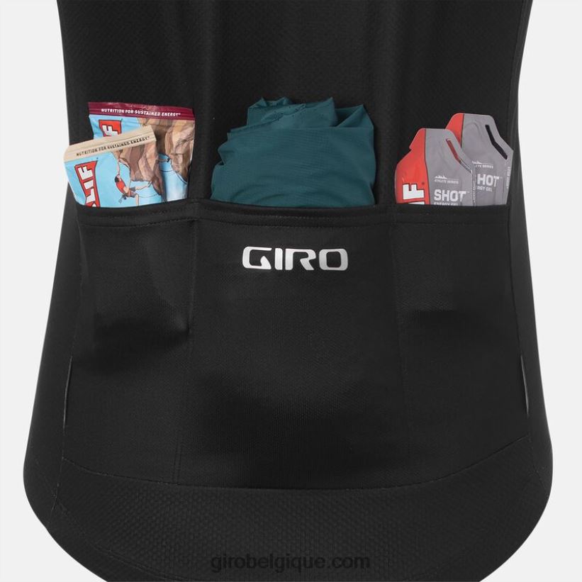 Hommes maillot chrono sport bande classique noire/rouge 242248724 Giro - Image 3