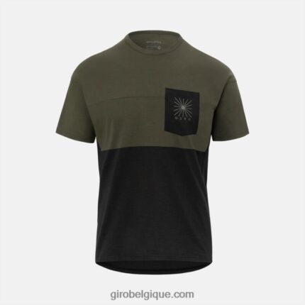 Hommes tour maillot vert trail/noir 242248256 Giro