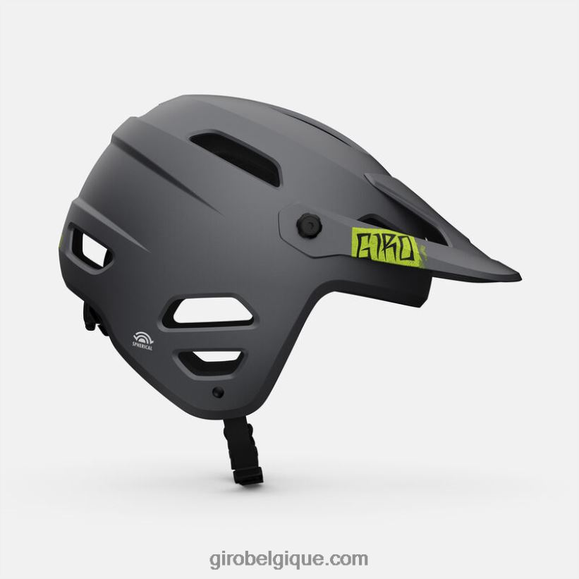 unisexe casque sphérique tyran noir métallisé mat/ano lime 242248283 Giro - Image 3