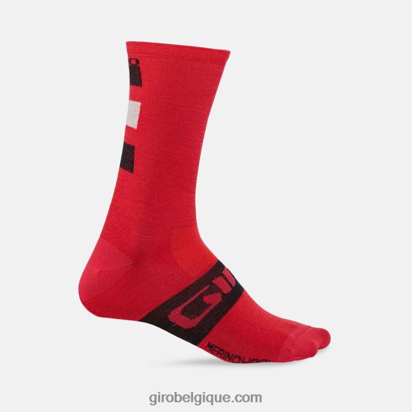 unisexe chaussettes saisonnières en laine mérinos rouge foncé/noir/gris 242248903 Giro - Image 1